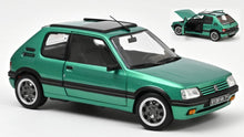 Indlæs billede til gallerivisning Peugeot 205 GTi 1FRIFFE WITH WINDOWROOF 1991 grøn metallic 1:18