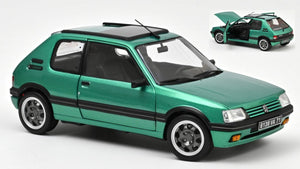 Peugeot 205 GTi 1FRIFFE WITH WINDOWROOF 1991 grøn metallic 1:18