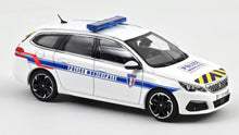 Indlæs billede til gallerivisning PEUGEOT 308 SW 2018 POLICE MUNICIPALE BLUE &amp; YELLOW STRIPING 1:43