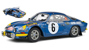 RENAULT ALPINE A110 1600S (night version) N 6 RALLY MONTECARLO 1972 J.CANDRUET - P.PAGANI BLUE MET 1:18