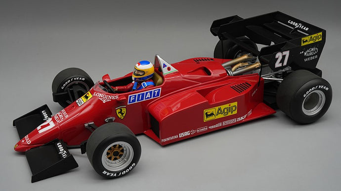 FERRARI 126 C4-M2 N.27 2nd EUROPEAN GP 1984 M.ALBORETO W/DRIVER 1:18