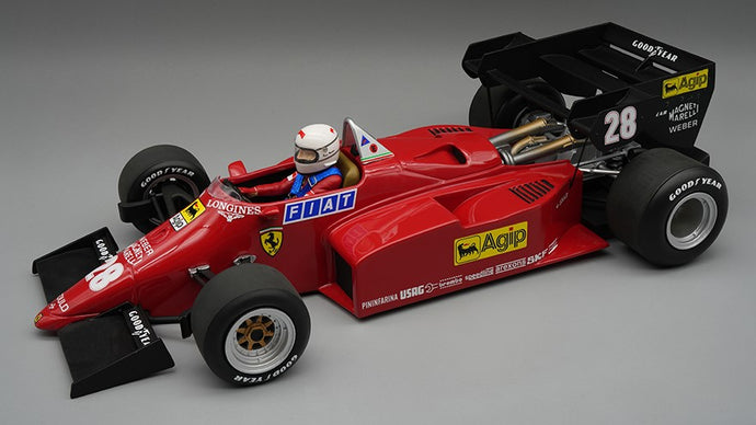 FERRARI 126 C4-M2 N.28 EUROPEAN GP 1984 R.ARNOUX W/DRIVER 1:18