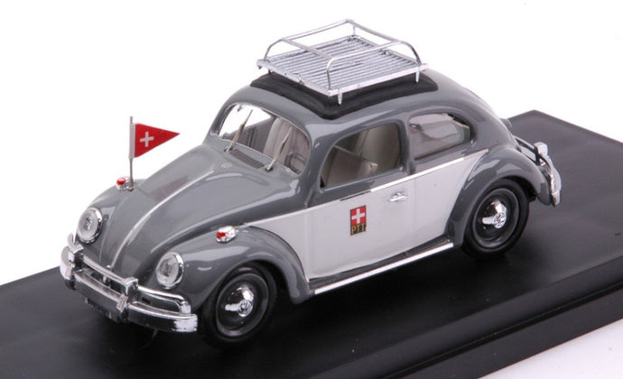 VOLKSWAGEN BEETLE SWISS POST 1963 BLACK WHITE 1:43
