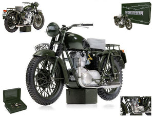 TRIUMPH TR6 650 TROPHY "THE GREAT ESCAPE" S.MCQUEEN 1963 GREEN/MUD 1:12
