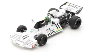 Brabham BT42 #11 WILSON FITTIPALDI MONACO GP 1973 hvid/grøn/gul 1:18