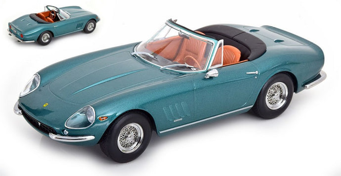 FERRARI 275 GTB4 NART SPYDER 1967 W/REMOVABLE SOFTTOP MET.GREEN 1:18