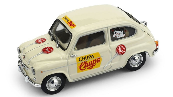 SEAT 600D COMMERCIALE CHUPA CHUPS 1960 WHITE 1:43