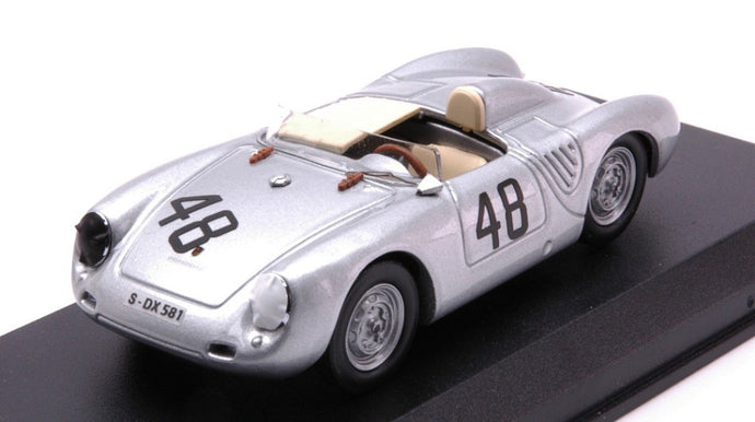 PORSCHE 550RS SPIDER N 48 1000km BUENOS AIRES 1958 STIRLING MOSS - JEAN BEHRA SILVER 1:43