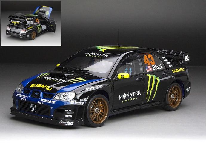 SUBARU IMPREZA WRC06 N.43 GYMCANA 2008 KEN BLOCK BLACK/BLUE 1:18