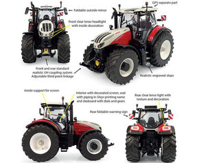 STEYR 6280 ABSOLUT CVT TRACTOR 2022 RED WHITE 1:32
