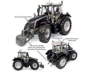 MASSEY FERGUSON MF6S.180 TRACTOR BLACK EDITION 2022 SILVER BLACK 1:32