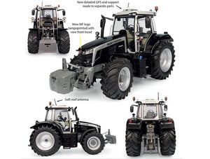 MASSEY FERGUSON MF7S.190 TRACTOR BLACK EDITION 2022 BLACK SILVER 1:32
