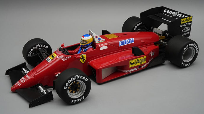 FERRARI 156-85 1985 PRESS VERSION MICHELE ALBORETO W/DRIVER 1:18