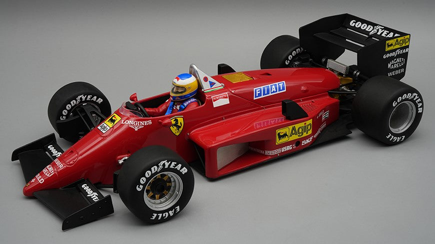 FERRARI 156-85 1985 PRESS VERSION MICHELE ALBORETO W/DRIVER 1:18