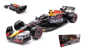 Red Bull RB19 #11 SERGIO PEREZ 2023 mørk blå/rød/gul 1:18 fra Burago