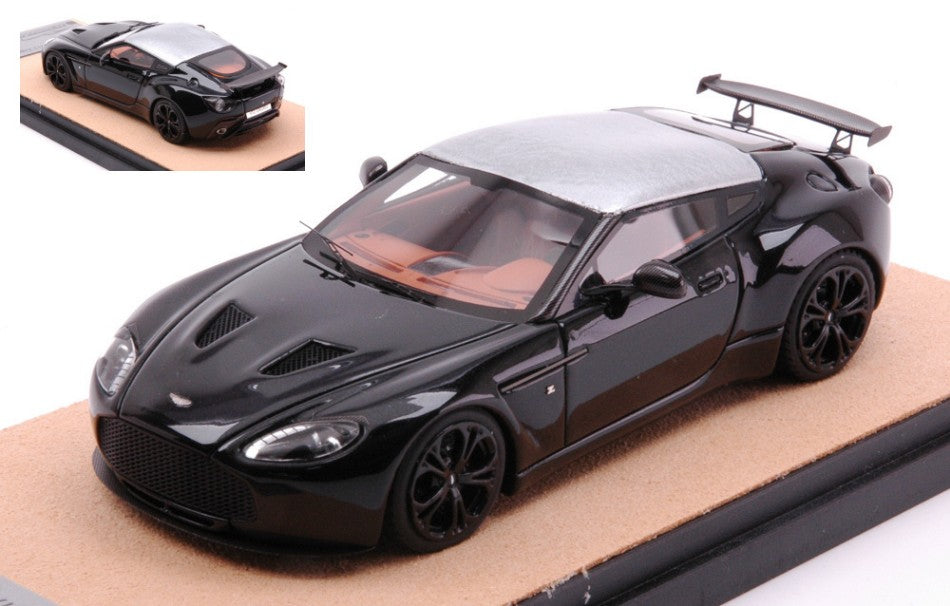 ASTON MARTIN V12 ZAGATO 2012 BLACK W/ALUMINIUM ROOF  ED.LIM.PCS 10 1:43