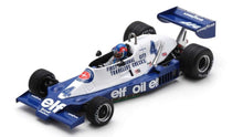 Indlæs billede til gallerivisning Tyrrel 008 #4 PATRICK DEPAILLER 2nd AUSTRIAN GP 1978 blå/hvid 1:43
