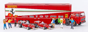 FIAT 691 T RENNTRANSPORT FERRARI W/2 FERRARI 312 T2 F1 + 6 FIGURES 1:87