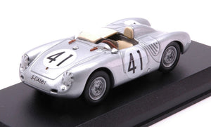 PORSCHE 550RS SPIDER TEAM PORSCHE K.G. N 41 12h SEBRING 1958 HARRY SCHELL - WOLFANG SEIDEL SILVER 1:43