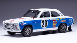 FORD ENGLAND ESCORT MKI RS 1600 (night version) N 20 4th RALLY MONTECARLO 1973 HANNU MIKKOLA - JIM PORTER BLUE WHITE 1:24