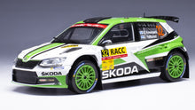 Indlæs billede til gallerivisning Skoda FABIA R5 #32 ROVANPERA/HALTTUNEN RALLY CATALUNYA 2018 hvid/grøn/sort 1:24