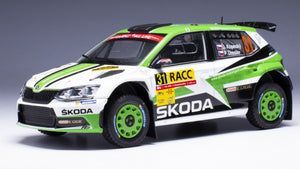 Skoda FABIA R5 #31 KOPECKY/DERSLER RALLY CATALUNYA 2018 hvid/grøn/sort 1:24