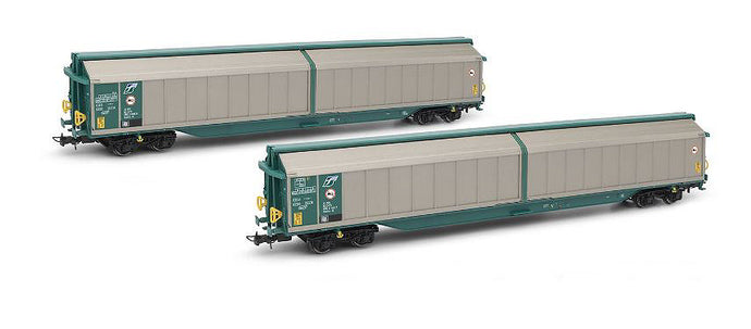 FS 2 UNIT PACK CLOSED WAGONS TYPE HABILLSS XMPR LIVERY EP.V-VI 1:87