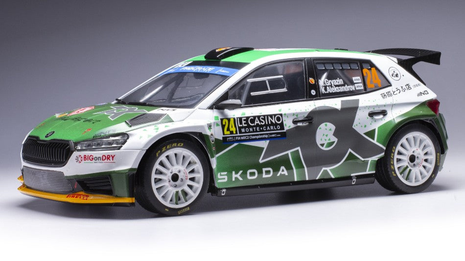 SKODA FABIA RALLY2 N.24 RALLY MONTE CARLO 2023 GRYAZIN-ALEKSANDROV1:18
