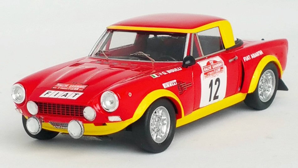 FIAT 124 ABARTH N.12 2nd SANREMO RALLY 1974 BISULLI-ROSSETTI 1:43