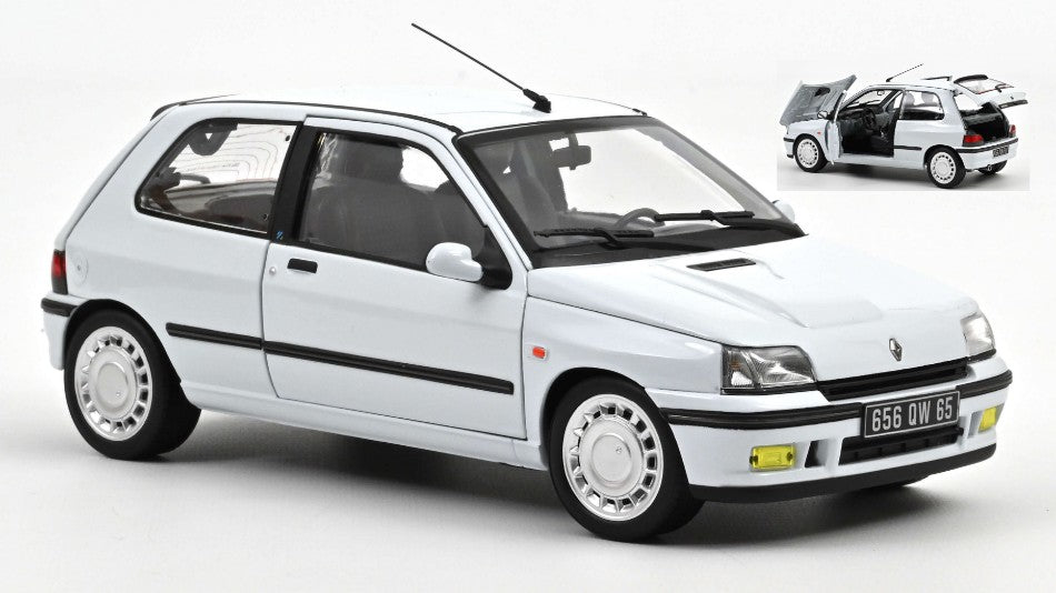 RENAULT CLIO 16S 1991 WHITE 1:18