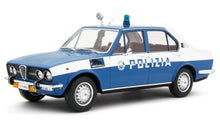 Indlæs billede til gallerivisning Alfa Romeo ALFETTA 1.8 POLIZIA S.VOLANTE 1976 blå/hvid 1:18