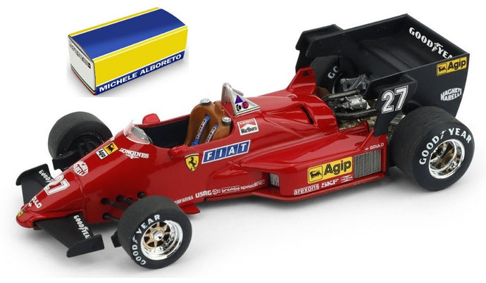 FERRARI F1 126C4 N 27 WINNER BELGIUM GP 1984 MICHELE ALBORETO RED BLACK 1:43
