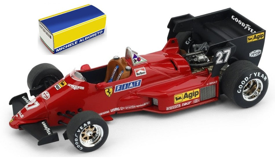 FERRARI F1 126C4 N 27 WINNER BELGIUM GP 1984 MICHELE ALBORETO RED BLACK 1:43