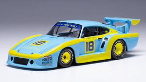 PORSCHE 935 930 K3 3.0L F6 TURBO TEAM JLP RACING N 18 3rd 6h SILVERSTONE 1980 JOHN PAUL - BRIAN REDMAN LIGHT BLUE YELLOW 1:43