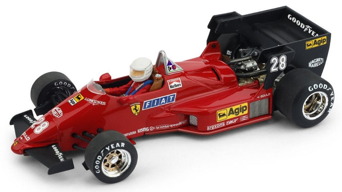FERRARI F1 126C4 N 28 BELGIUM GP 1984 RENE ARNOUX - WITH DRIVER FIGURE RED BLACK 1:43