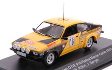 Indlæs billede til gallerivisning OPEL KADETT C GT/E (night version) N 16 4th RALLY MONTECARLO 1976 WALTER ROHRL - JOCHEN BERGER YELLOW BLACK 1:43