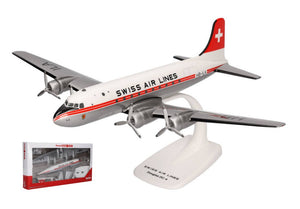 Douglas DC-4 Swiss Air Lines Genève grå/hvid/rød 1:125