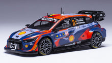 Indlæs billede til gallerivisning HYUNDAI i20 N RALLY1 TEAM SHELL MOBIS WRT N 11 WINNER RALLY CENTRAL EUROPEAN 2023 THIERRY NEUVILLE - MARTIJN WYDAEGHE 2 TONE BLUE RED 1:43