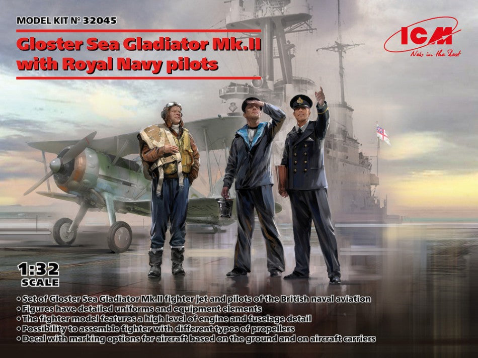 GLOSTER SEA GLADIATOR Mk.II WITH ROYAL NAVY PILOTS KIT 1:32