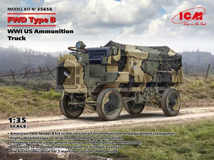 FWD TYPE B WWI US AMMUNITION TRUCK KIT 1:35