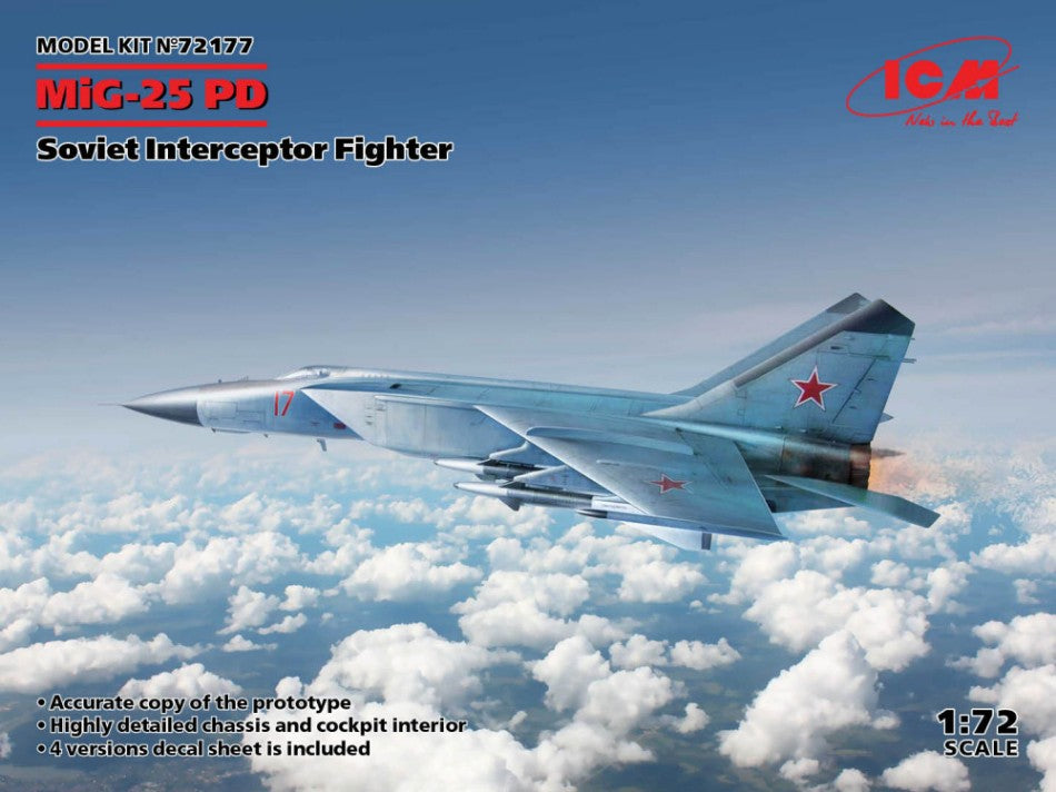 MIG-25PD SOVIET INTERCEPTOR FIGHTER KIT 1:72
