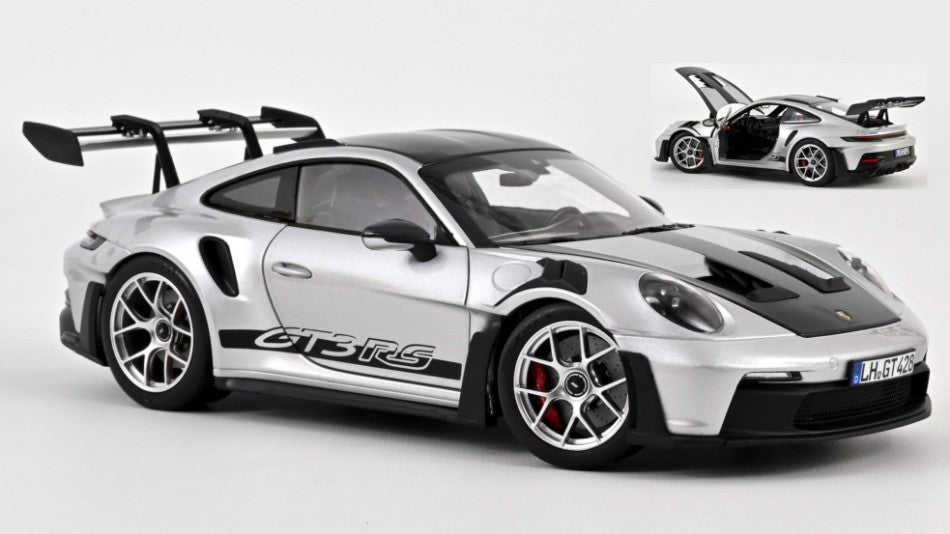 PORSCHE 911 GT3 RS W/WEISSACH PACK 2022 GT-SILVERMETALLIC 1:18