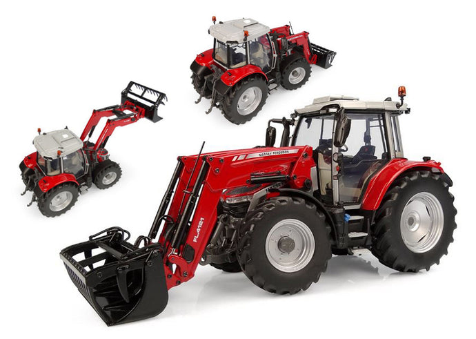 MASSEY FERGUSON MF5S.115 TRACTOR WITH FRONT LOADER 2022 RED GREY 1:32