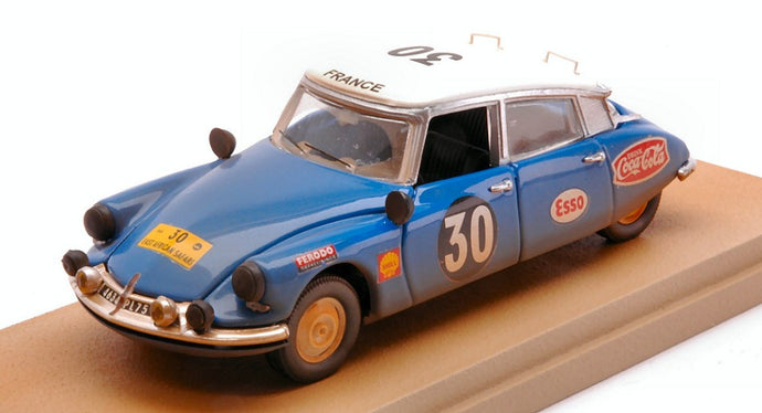 CITROEN DS19 (dirty and night version) N 30 RALLY EAST AFRICAN SAFARI 1965 BOB NEYRET - JACQUES TERRAMORSI BLUE WHITE 1:43