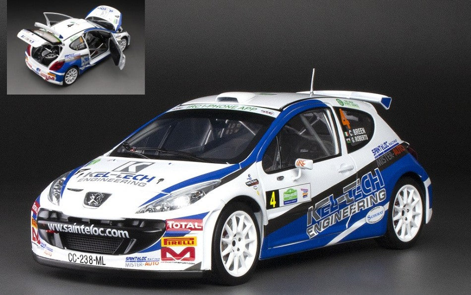 PEUGEOT 207 S2000 N.4 CIRCUIT OF IRELAND 2012 C.BREENE-G.ROBERTS 1:18