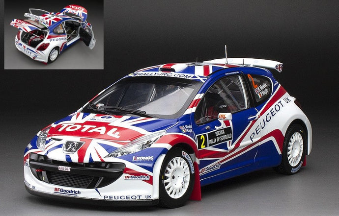 PEUGEOT 207 S2000 N.2 RALLY OF SCOTLAND 2009 K.MEEKE-P.NAGLE 1:18