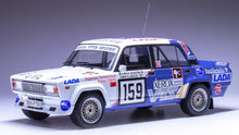 Indlæs billede til gallerivisning LADA FIAT 2105 VFTS N 159 RALLY 1000 LAKES 1987 EUGENIJUS TUMALEVICIOUS - PRANAS VIDEIKA WHITE BLUE 1:18