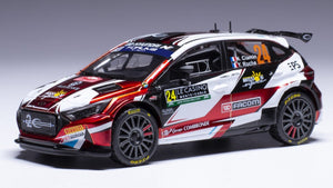 Hyundai i20 N RALLY2 #24 CIAMIN/ROCHE RALLY MONTE CARLO 2024 hvid/rød/sort 1:43
