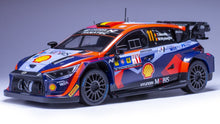 Indlæs billede til gallerivisning Hyundai i20 N RALLY1 #11 NEUVILLE/WYDAEGHE WINNER CENTRAL EUROPEAN RALLY 2023 blå/rød 1:18