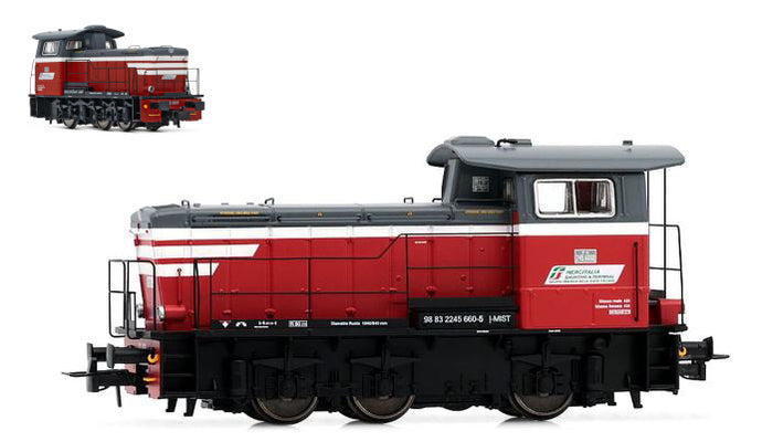 MERCITALIA S LOCOMOTIVA DIESEL DA MANOVRA LIVREA ROSSO/BIANCO EP.VI 1:87
